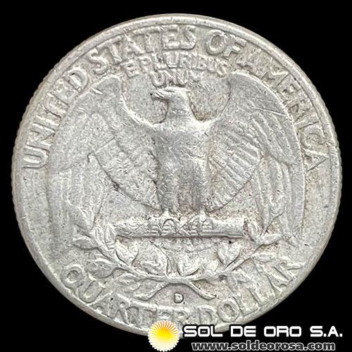 NA3 - ESTADOS UNIDOS - UNITED STATES - WASHINGTON QUATER DOLLAR, 1963 - MONEDA DE PLATA