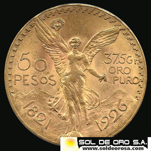 MEXICO - 50 PESOS, 1926 - MONEDA DE ORO