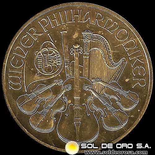 AUSTRIA - REPUBLIK OSTERREICH - 100 EUROS, 2015 - MONEDA / ONZA DE ORO 999 / 24 KILATES