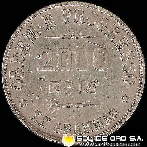 NA2 - BRASIL - 2.000 REIS - 1908 - MONEDA DE PLATA