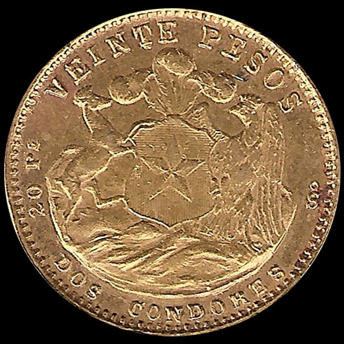 REPUBLICA DE CHILE - 20 PESOS (2 CONDORES) - 1926 - MONEDA DE ORO
