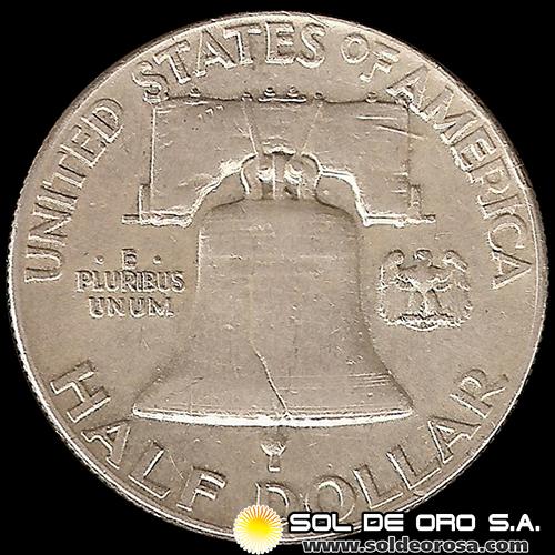 NA3 - ESTADOS UNIDOS - UNITED STATES - FRANKLIN HALF DOLLAR, 1949 - MONEDA DE PLATA 