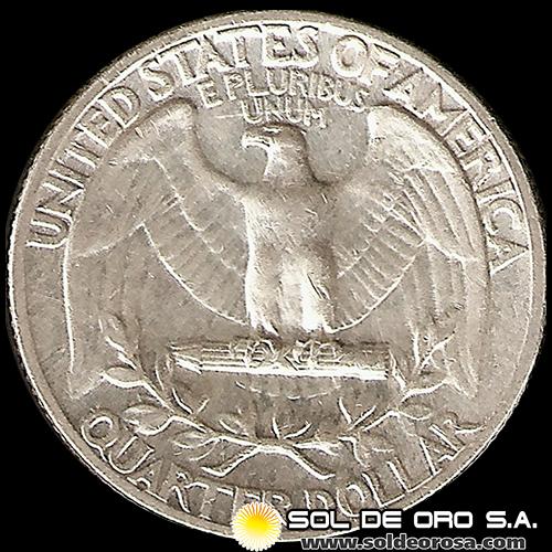 NA3 - ESTADOS UNIDOS - UNITED STATES - WASHINGTON QUATER DOLLAR, 1964 - MONEDA DE PLATA 