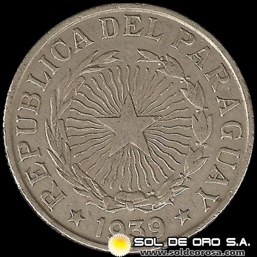 NUMIS - MONEDAS DEL PARAGUAY - 10 PESOS - 1939 - MONEDA DE COBRE Y NIQUEL
