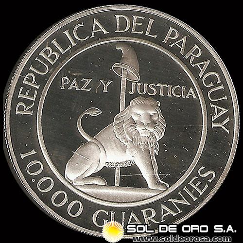 ILUSTRACION - NO DISPONIBLE - PARAGUAY - 10.000 GUARANIES, 1988 - MONEDA DE PLATA