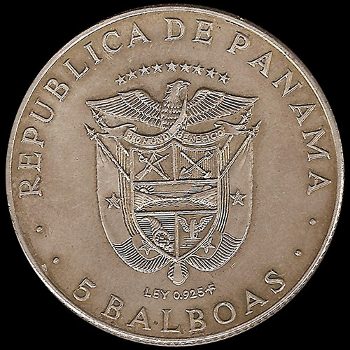 NA4 - PANAMA - 5 BALBOAS - 1970 - 11th CENTRAL AMERICAN AND CARIBBEAN GAMES - MONEDA DE ORO
