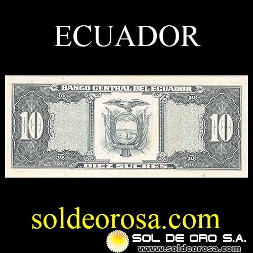 BANCO CENTRAL DEL ECUADOR - (10) DIEZ SUCRES, 1.986