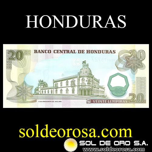 BANCO CENTRAL DE HONDURAS - VEINTE LEMPIRAS, 2012