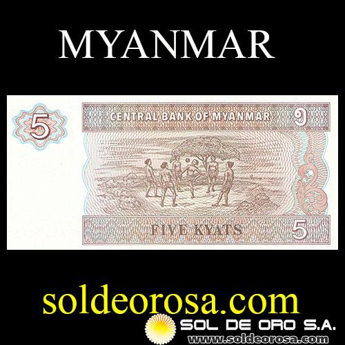 CENTRAL BANK OF MYANMAR - FIVE KYATS