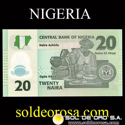 CENTRAL BANK OF NIGERIA - 20 NAIRA, 2015