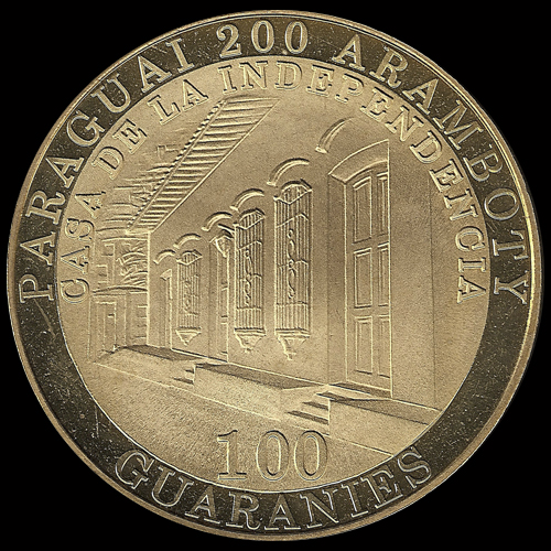 	NUMIS - PARAGUAY - 100 GUARANIES, 1811 - 2011 - BICENTENARIO DEL PARAGUAY - MONEDA DE ORO NORDICO