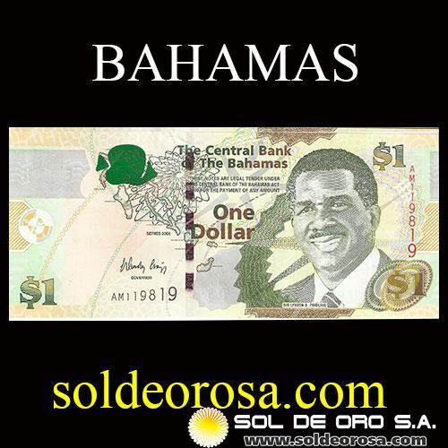 THE CENTRAL BANK OF THE BAHAMAS - ONE DOLLAR, 2008