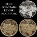 Monedas de 2015 - Plata y Oro - Olimpiadas de Ro 2016