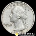 NA3 - ESTADOS UNIDOS - UNITED STATES - WASHINGTON QUATER DOLLAR, 1962 - MONEDA DE PLATA