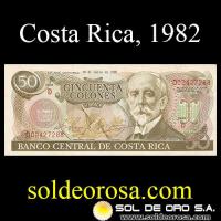 BANCO CENTRAL DE COSTA RICA - CINCUENTA COLONES, 1982