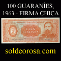 Billetes 1963 -05- Stark - 100 Guaranies