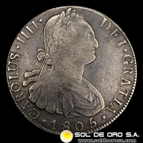 NA1 - BOLIVIA - 8 REALES, 1805 - CAROLUS IIII DEI GRATIA - MONEDA COLONIAL DE PLATA