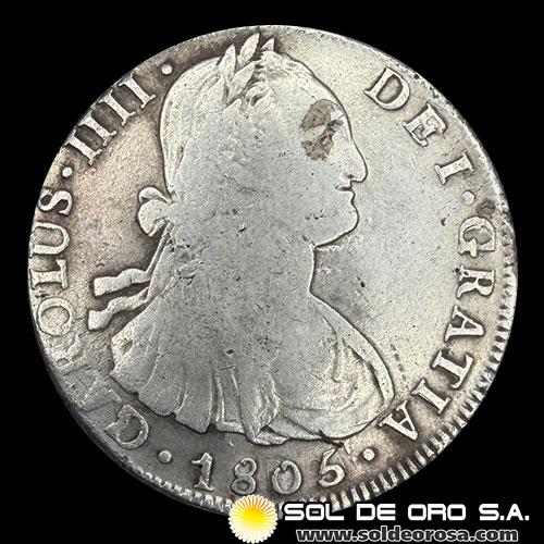 NA1 - BOLIVIA - 8 REALES, 1805 - CAROLUS IIII DEI GRATIA - MONEDA COLONIAL DE PLATA