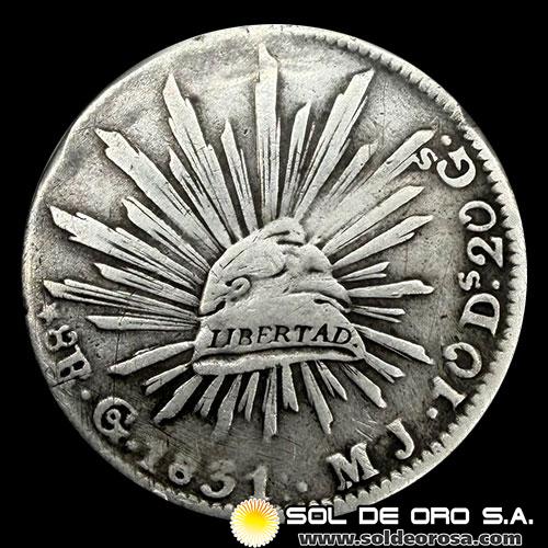 NA4 - REPUBLICA MEXICANA - 8 REALES, 1831 - GUANAJUATO - MONEDA DE PLATA