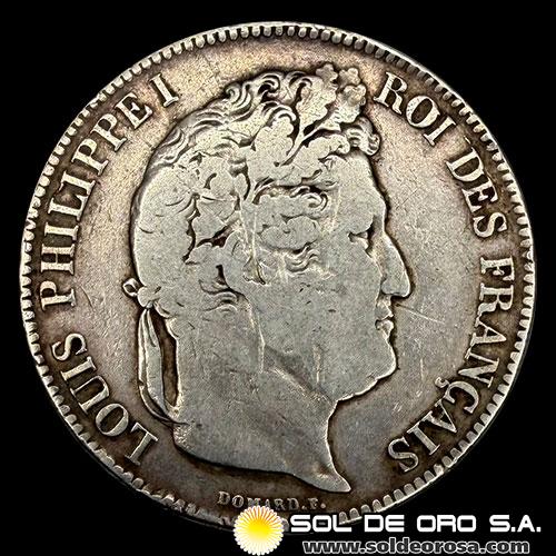 NA3 - FRANCIA - 5 FRANCS, 1834 - LOUIS PHILIPPE I ROI DES FRANCAIS - MONEDA DE PLATA
