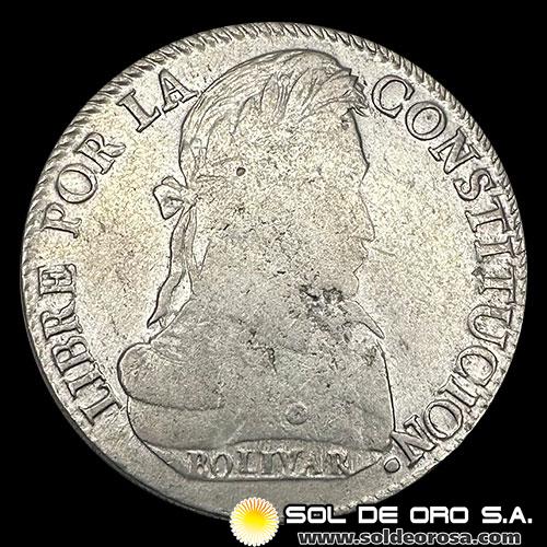 NA1 - BOLIVIA - 8 SOLES, 1839 - BOLIVAR - MONEDA DE PLATA