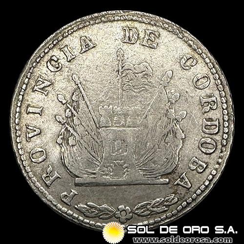 NA1 - ARGENTINA - PROVINCIA DE CORDOBA - 4 REALES, 1850 - CONFEDERADA - MONEDA DE PLATA