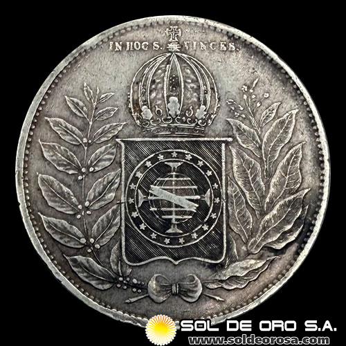 NA2 - BRASIL - 2.000 REIS - 1851 - PEDRO II - MONEDA DE PLATA