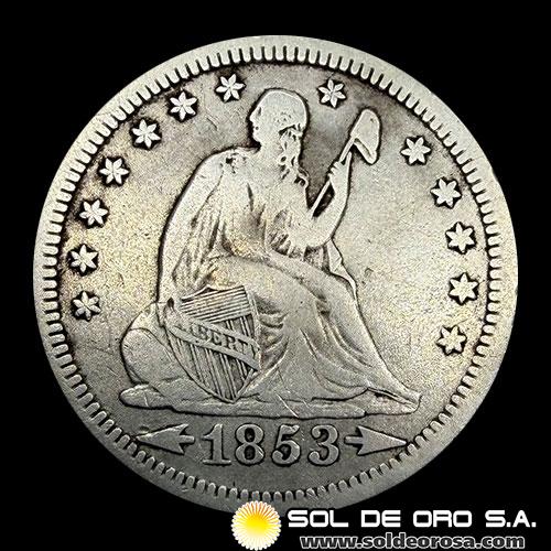 NA3 - ESTADOS UNIDOS DE AMERICA - QUARTER DOLLAR, 1853 - MONEDA DE PLATA