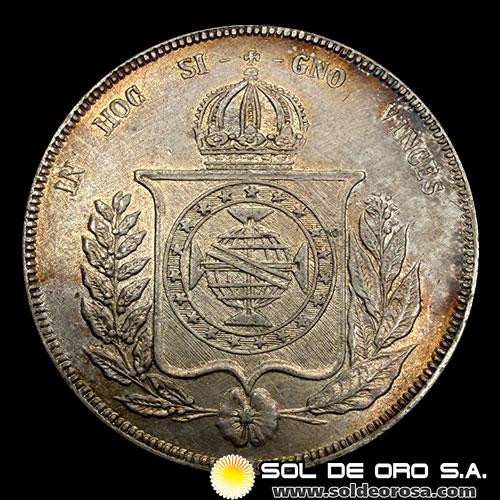 NA2 - BRASIL - 1.000 REIS - 1855 -  PEDRO II - MONEDA DE PLATA