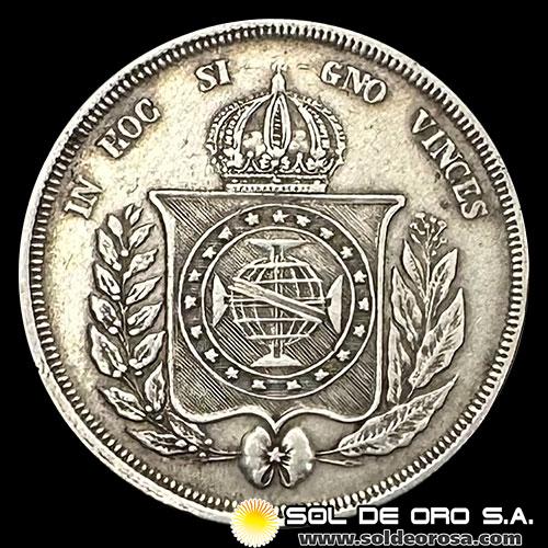 NA1 - BRASIL - 500 REIS, 1857 - PEDRO II - MONEDA DE PLATA
