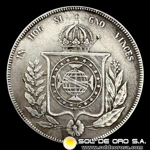 NA2 - BRASIL - 1.000 REIS - 1860 -  PEDRO II - MONEDA DE PLATA