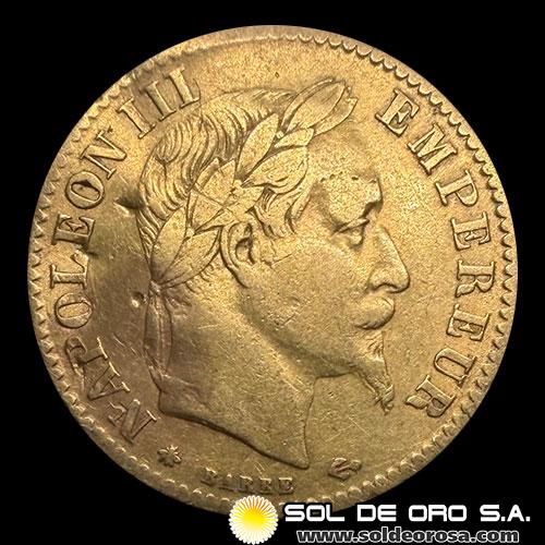 	FRANCIA - EMPIRE FRANCAIS - NAPOLEON III - 10 FRANCOS, 1862 - MONEDA DE ORO