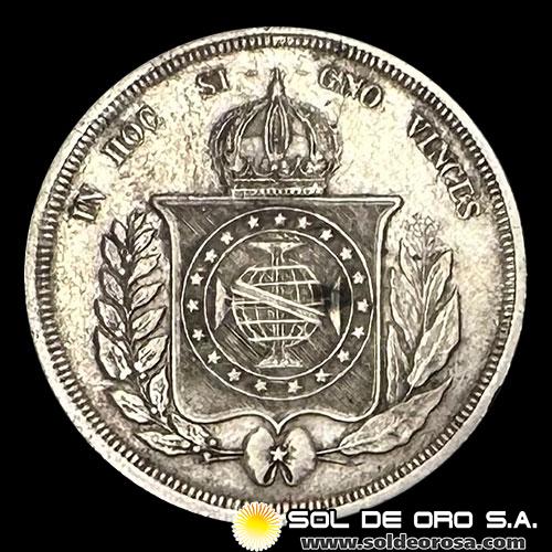 NA1 - BRASIL - 500 REIS, 1867 - PEDRO II - MONEDA DE PLATA