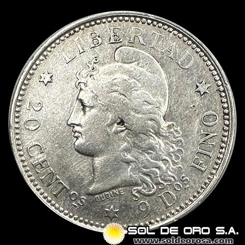 NA1 - ARGENTINA - 10 CENTAVOS, 1882 - MONEDA DE PLATA