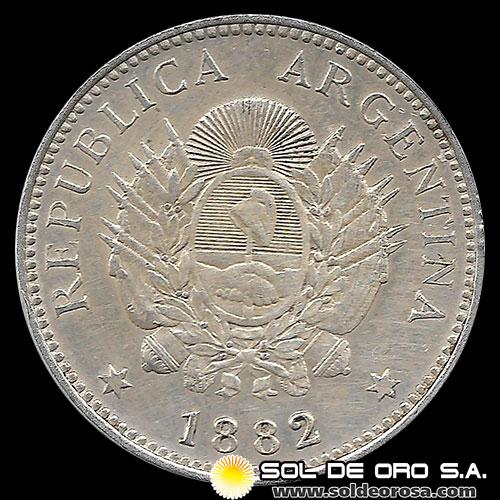 NA1 - ARGENTINA - 20 CENTAVOS - 1882 - MONEDA DE PLATA