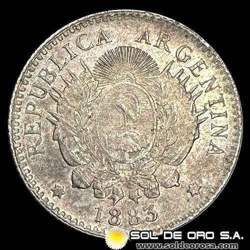 NA1 - ARGENTINA - 10 CENTAVOS, 1883 - MONEDA DE PLATA