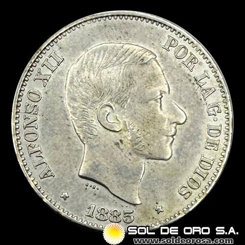 NA2 - ESPAÑA/FILIPINAS - 50 CENTIMOS DE PESO, 1885 - ALFONSO XII - MONEDA DE PLATA