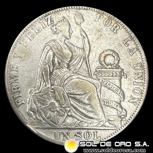 NA4 - REPUBLICA PERUANA - 1 SOL, 1889 - MONEDA DE PLATA