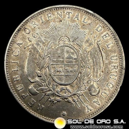 NA4 - URUGUAY - 1 PESO, 1895 - PATACON - MONEDA DE PLATA