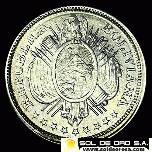 NA2 - NUMIS - REPUBLICA BOLIVIANA - 50 CENTAVOS - 1896 - MONEDA DE PLATA