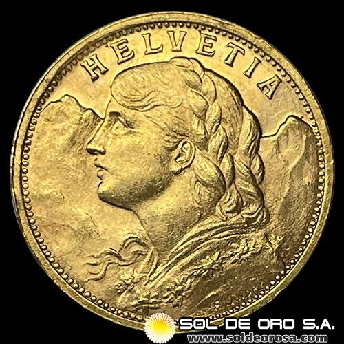 FRANCIA - REPUBLIQUE FRANCAISE - 20 FRANCOS, TIPO ANGEL ESCRIBIENDO - 1898 - MONEDA DE ORO