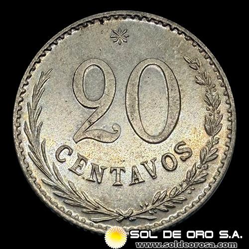 NUMIS - MONEDAS DEL PARAGUAY - 20 CENTAVOS, 1903 - MONEDA DE COBRE Y NIQUEL