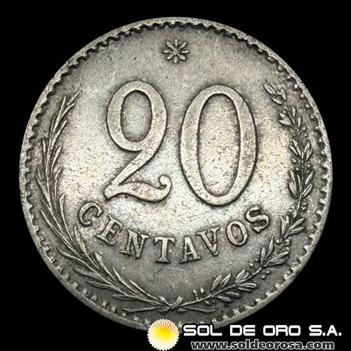 NUMIS - MONEDAS DEL PARAGUAY - 20 CENTAVOS, 1903 - MONEDA DE COBRE Y NIQUEL