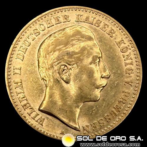 ALEMANIA - 10 MARK - WILHELM II DEUTSCHER KAISER KONIG V. PREUSSEN - 1905 - MONEDA DE ORO
