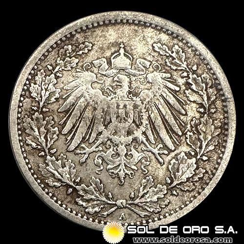 NA1 - ALEMANIA - 1/2 MARK, 1905 - MONEDA DE PLATA