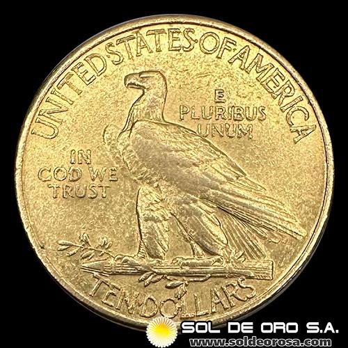 ESTADOS UNIDOS DE AMERICA - 10 DOLLARS, 1909 - INDIAN HEAD - MONEDA DE ORO