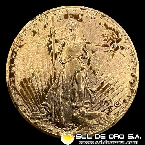 ESTADOS UNIDOS DE AMERICA - 20 DOLLARS, 1910 - DOUBLE EAGLE - MONEDA DE ORO