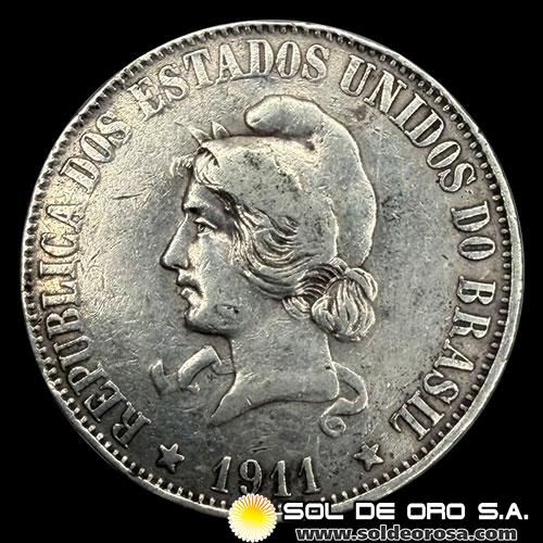 NA2 - BRASIL - 2.000 REIS - 1911 - MONEDA DE PLATA