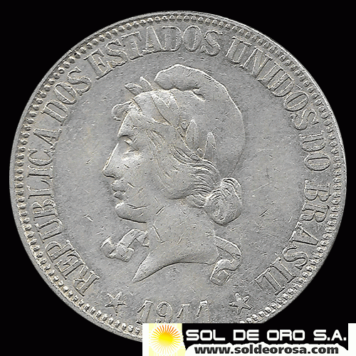 NA2 - NUMIS - BRASIL - 1000 REIS - 1911 - MONEDA DE PLATA