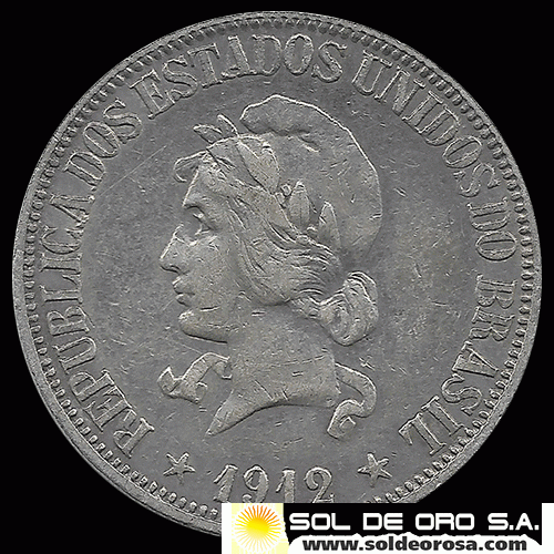 NA2 - NUMIS - BRASIL - 1000 REIS - 1912 - MONEDA DE PLATA